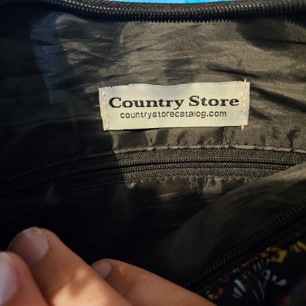 Country Store Floral Quilted Shoulder Bag Purse Zip Casual Everyday - Picture 4 of 7